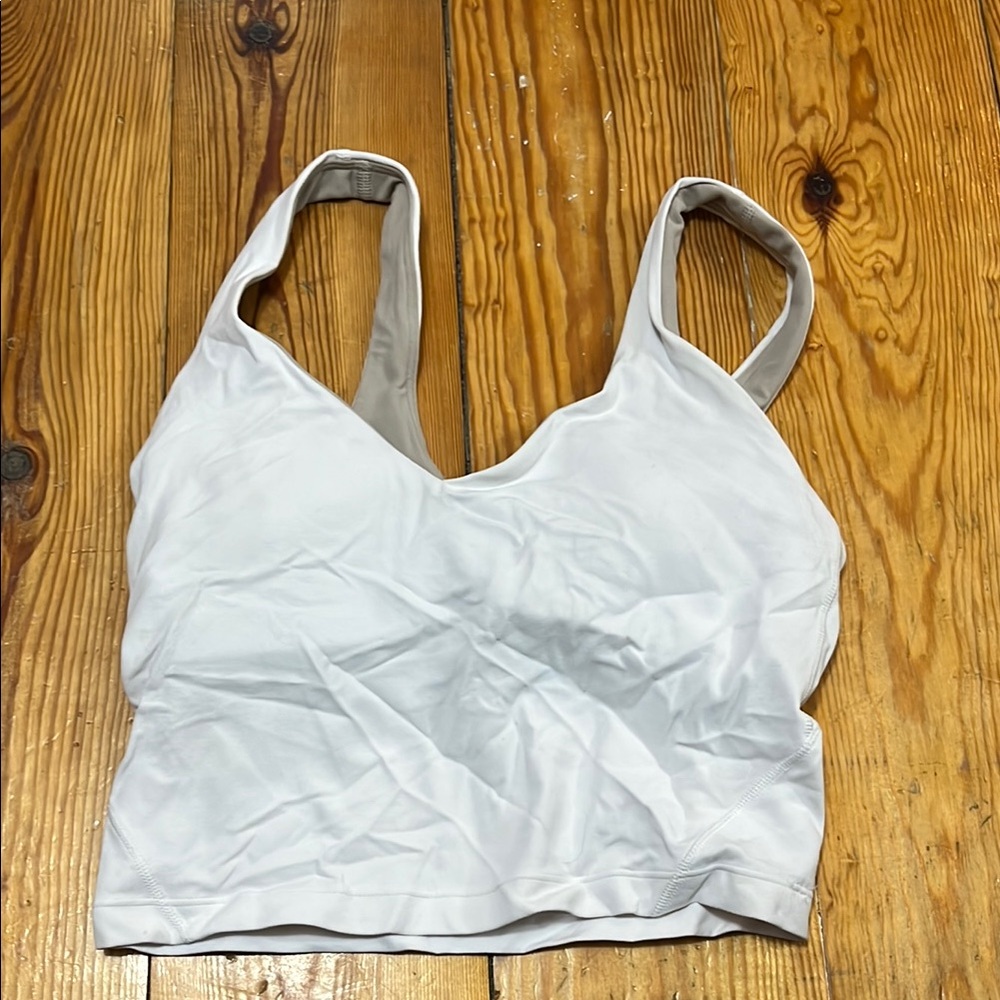 Women's White Sports Bra